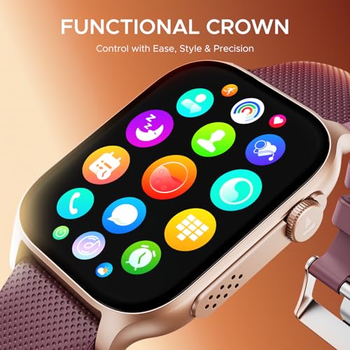 Image of Boat Ultima Ember smartwatch with 1.96 inch AMOLED Display, AOD, Personalized Fitness Nudges, Functional Crown,100+ Sports Modes, Create Your Own Watchface, smartwatch for Man and Woman (Royal Berry)