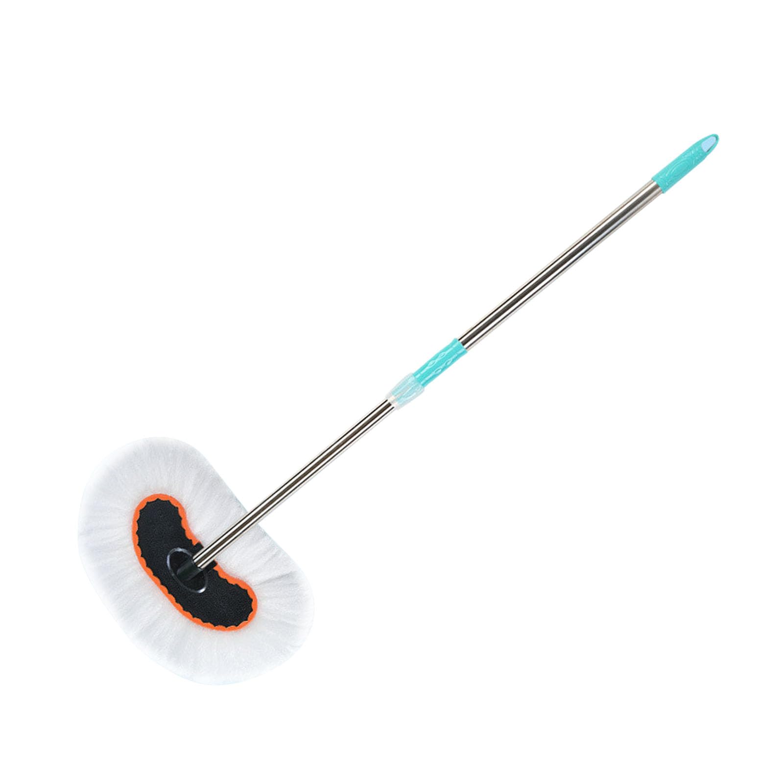 Cepillo de lavado de coche con cerdas suaves y mango telescópico para facilitar la limpieza y el mantenimiento del coche, fregona ligera de acero inoxidable, 1 unidad