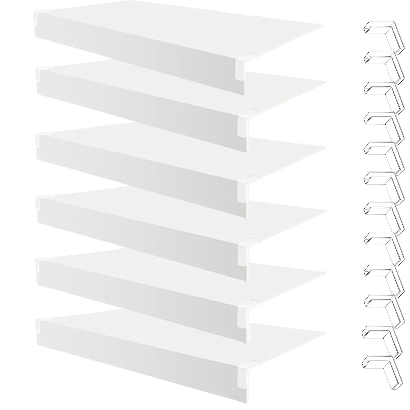 Genérico 6 Cubiertas de estantes de Alambre con imitación de Madera, 27 x 18 Pulgadas, 0,31 Pulgadas de Grosor, protección fácil de Limpiar para Cocina, despensa, Armario, baño, Accesorios de Estante