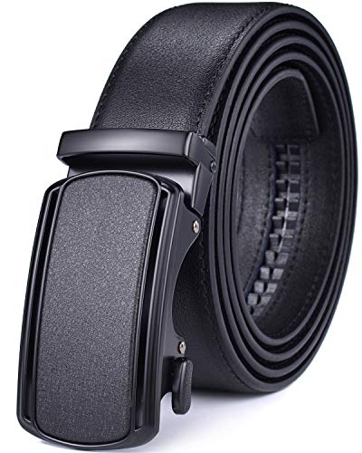 Image of Men Belts Leather Male Slide Ratchet Work Dress Strap w Interchangeable Buckle Beltox