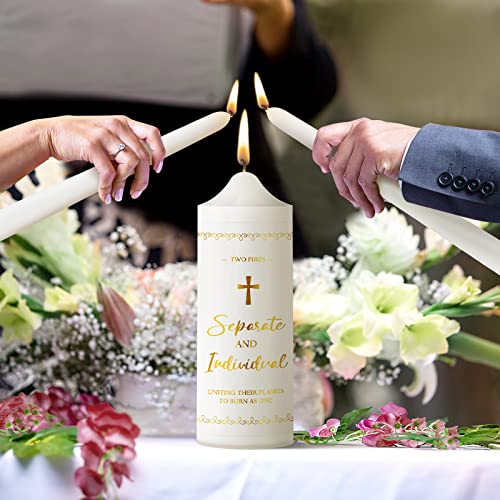 image for Frienda Unity Candles for Wedding Ceremony Set Wedding Unity Taper Can