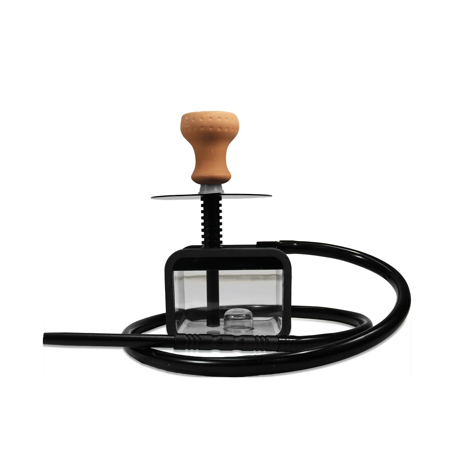 deezerUltra-Portable Acrylic Hookah Set - Durable Travel Hookah with Silicone Hose, and Shisha Accessories for On-the-Go Enjoyment - Music Box (Black)