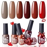 Gellen Baby Pinks Colors Gel Nail Polish Set - Pure Adorable 6 Colors Soak Off UV Home Gel Manicure Kit