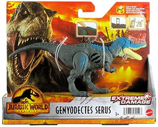 Jurassic World Dominion Extreme Damage Genyodectes Serus Dinosaur Figura de acción | Ya disponible en tu tienda friki favorita! En mundofriki.es!