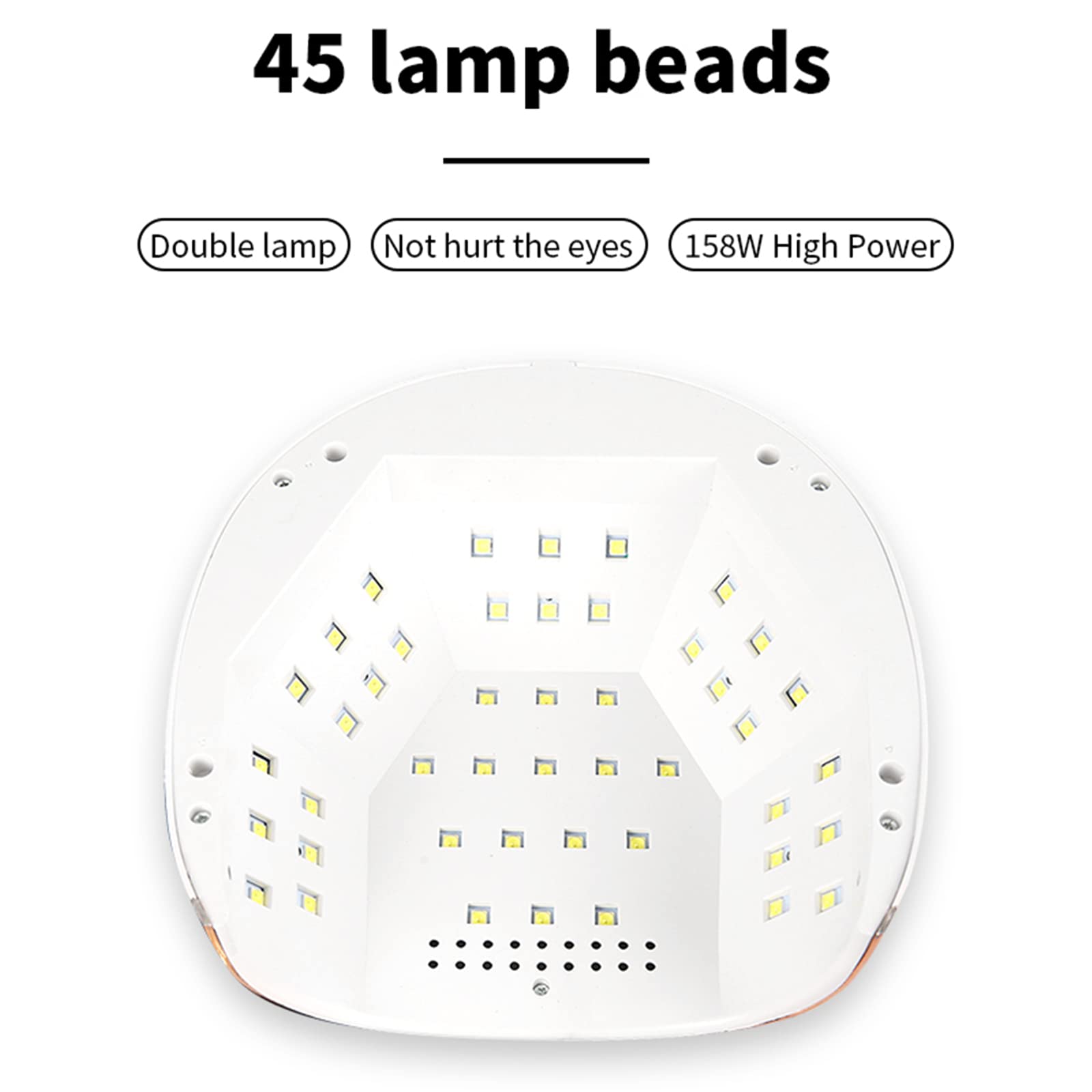 ZYC Lampada ad Asciugatura per Unghie da 158W Lampada UV Lampada UV per Unghie Lampada per Unghie Adatta per la polishing Manicure Gel