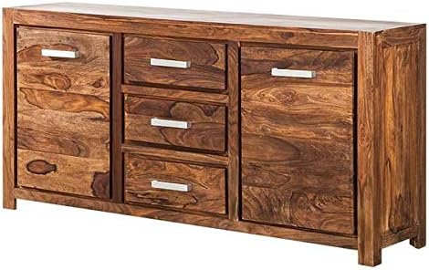 Solid Sheesham Wood Sideboard Cabinet for Living Room