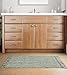 Collive Hallway Runner Rug, 2' x 5' Soft Washable Kitchen Runner Rug, Olive Green/Cream Contemporary Modern Laundry Room Rugs Indoor Hand-Woven Cotton Carpet for Bedroom Entryway Front Door Farmhouse