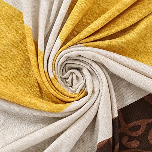 Image of House of Quirk Elastic Chair Cover Stretch Removable Washable Short Dining Chair Cover Protector Seat Slipcover (Pack of 2, Abstract Multi)