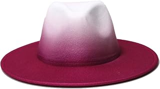 Sombrero de moda de ala ancha para caballero, sombrero de vaquero de color degradado, disfraz para Navidad, Halloween