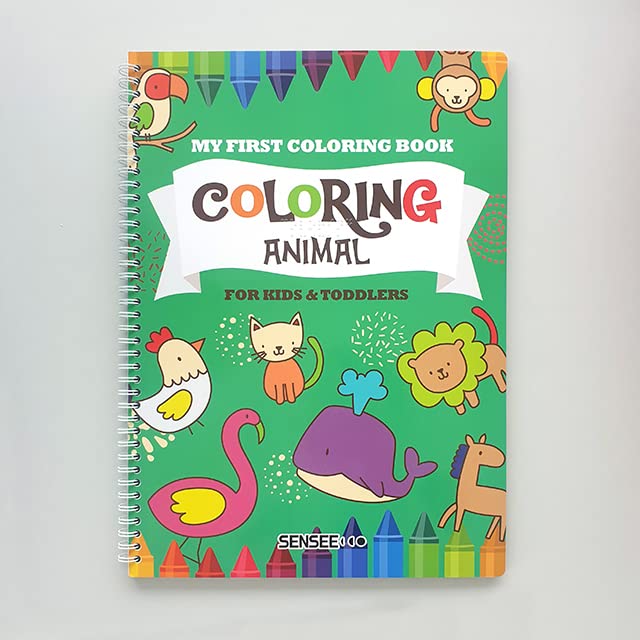 SENSEE Braille Coloring Animal Book (for Kids & Toddlers) Braille:Easy