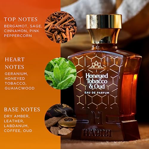 H Habibi Honeyed Tobacco & Oud- Eau De Parfum For Men Long-Lasting Oud Cologne. Woody, Smokey, Sweet And Unique. Made With Rare Exotic Notes.made In Usa #TOP4