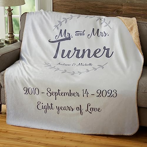 Mr. & Mrs. Personalized Sherpa Blanket