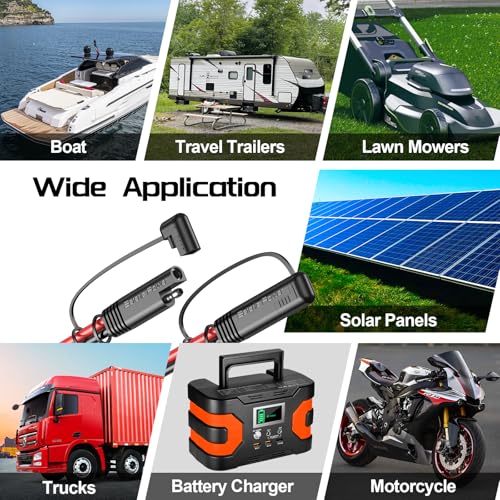 Image of 10AWG 10FT SAE Extension Cable, SAE Quick Disconnect Connector for Automotive, Solar Panel, RV, Battery Charger