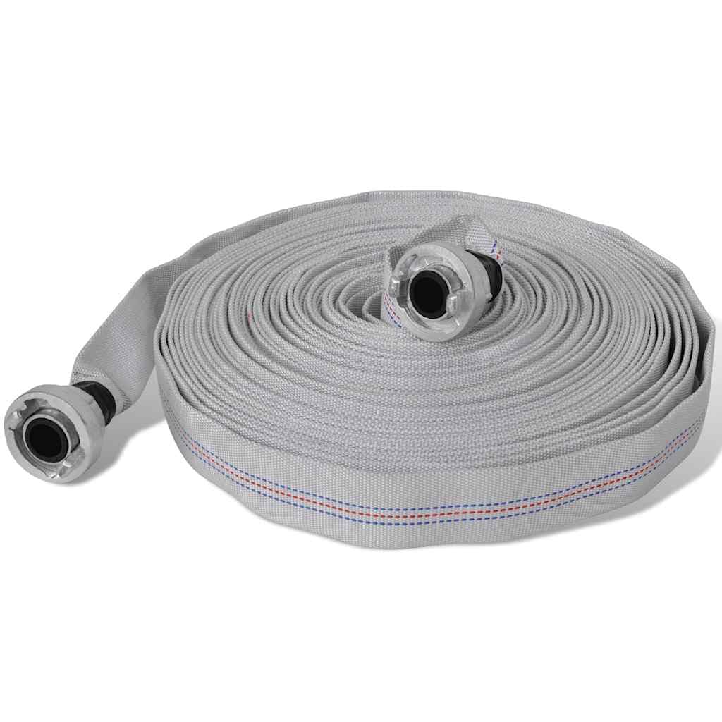 Feuerwehrschlauch Flachschlauch 30 m 1 Zoll mit D-Storz Kupplungen aus Aluminiumlegierung, wetterfest, flexibel für Wasserleitung, Installation, Zuleitung, Abwasser und Sanitärbedarf