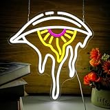 HULUBO Eye Neon logo,Decoración de pared con interruptor regulable para regalo de Navidad dormitorio, salón, boda, decoración de fiesta de cumpleaños (estilo 1)