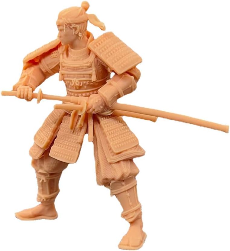 ZEDACAKAI (4 Pcs 1/64 Figure Japan Samurai Demon Samurai Resin Model Miniature Garage GK Kit Need to Be Colored by Yourself