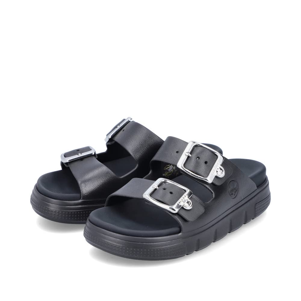Rieker Mujer Zuecos P2180, señora Sandalias achineladas