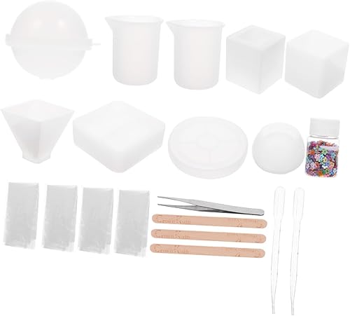 VILLFUL 1 Set Silicone Mold Candle Mold Molde De para Resina Table Top Epoxy Resin Silicone Pyramid Molds Silicone Casting Molds DIY Crystal Epoxy