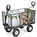 Produktbild Sekey Bollerwagen Gartenwagen Titan 002  ECHT 500 KG Belastbar, 3-in-1 Bollerwagen Plattformwagen, Patentierter Ergonomischer Griff, Gummi Luftreifen, Stabil und Rostfrei, 200L