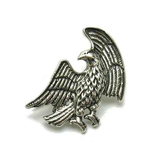 Broche en argent massif 925 Aigle pour fixer une écharpe sans abîmer le tissu délicat