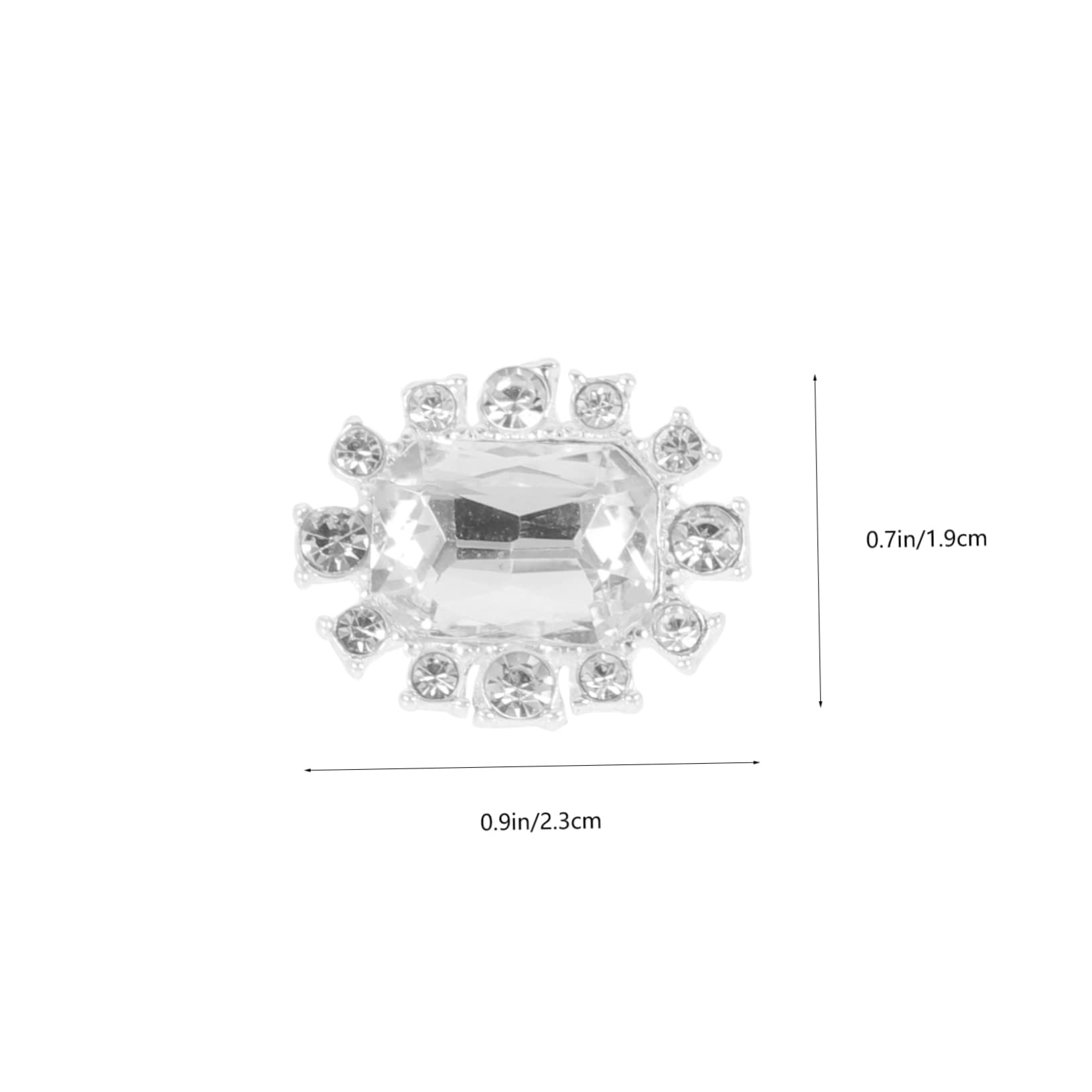 Housoutil 5 Sätze Zinc Alloy Crystal Decorative Buttons Strapazierfähige Nähknöpfe Für Diy Kleidung Für Damenoberbekleidung Und Handarbeit 5 Stücke * 5