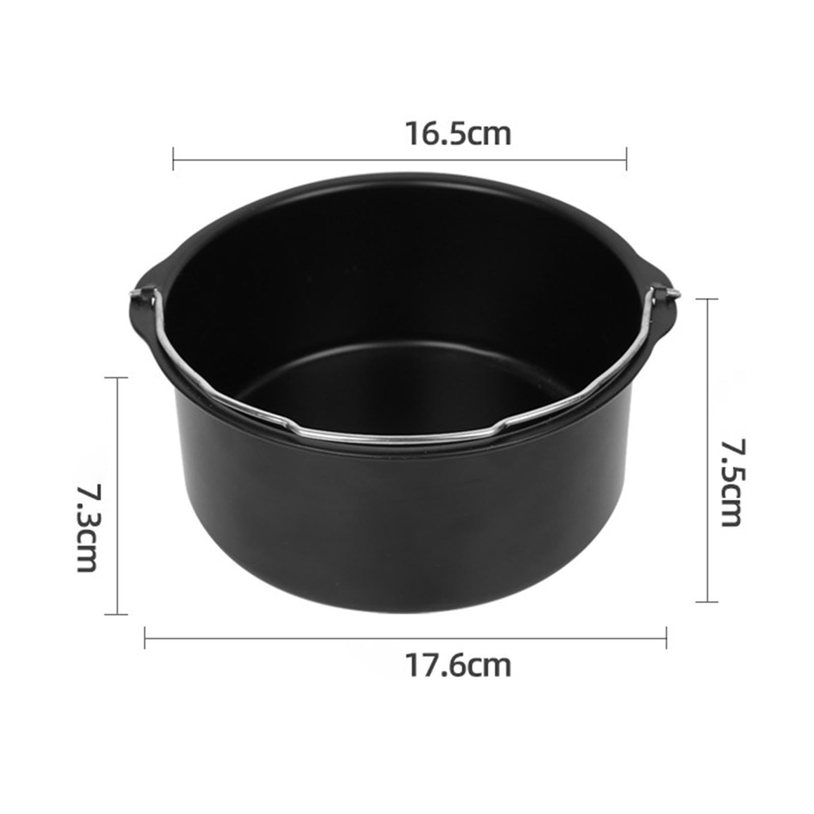 Set di 8 accessori per friggitrice ad, include una varietà di | forno, tra cui cestini per torte, pirottini per muffin, teglie per pizza, stampi per grigliate, utensili per cucinare.