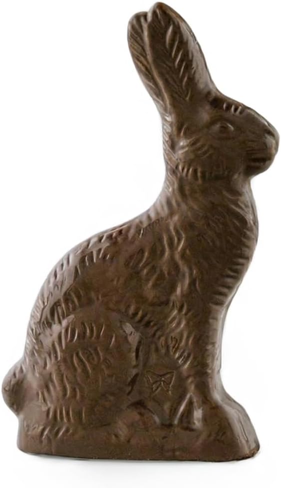 LAKE CHAMPLAIN CHOCOLATES Organic Classic 5` Dark Chocolate Bunny, 3.7 OZ