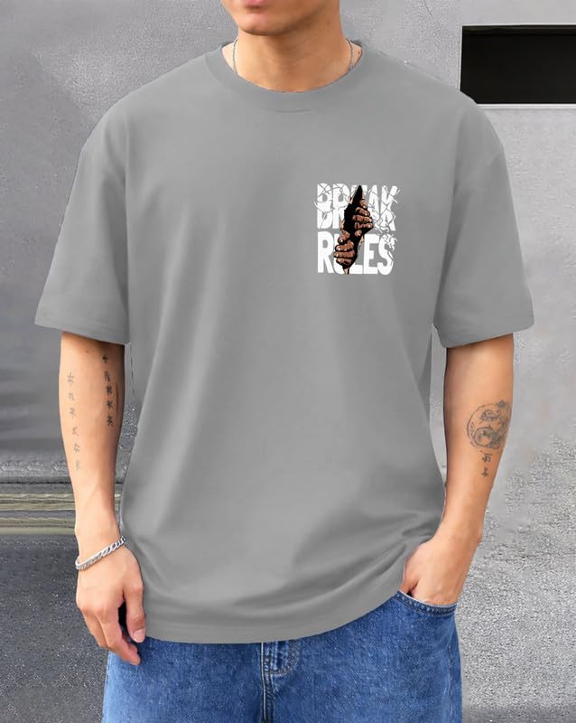Image of AUSK Baggy Hip-Hop T-Shirt for Men - Graphic Printed T Shirts || Oversized Men Tshirt || T-Shirts
