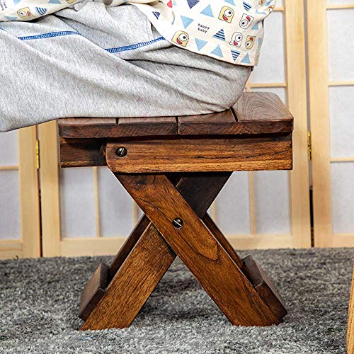 Tabouret pliant en teck idéal pour le camping et la pêche - 7