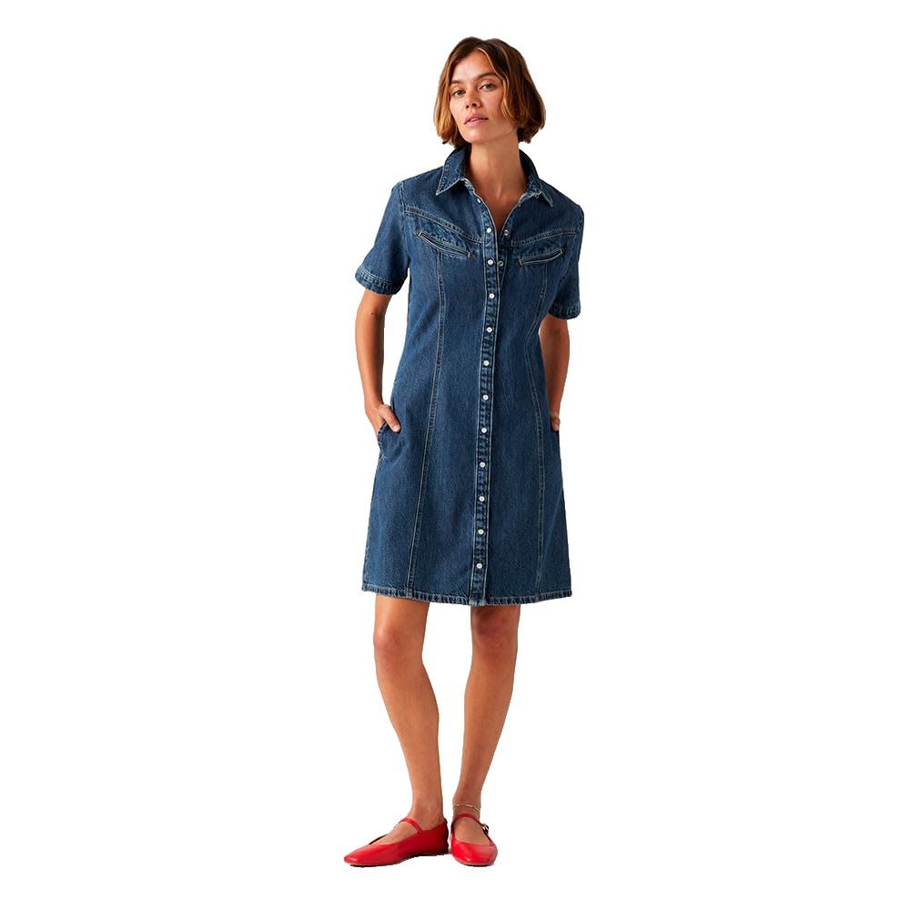 Levi's Damen Rinoa Denim Ss Dress Lässiges Kleid (1er Pack)