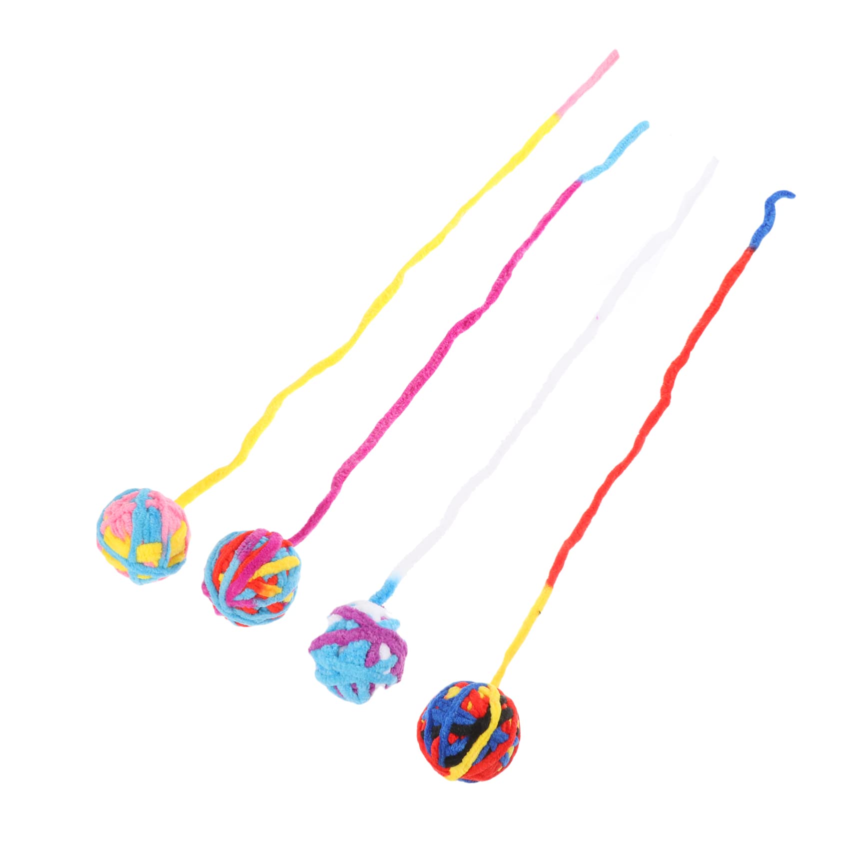 HOLIDYOYO 4Pcs Interactive Cat Balls Chasing Balls for Indoor Play Engaging Pet to Stimulate Cat Senses and Reduce Furniture Scratching Random Styles