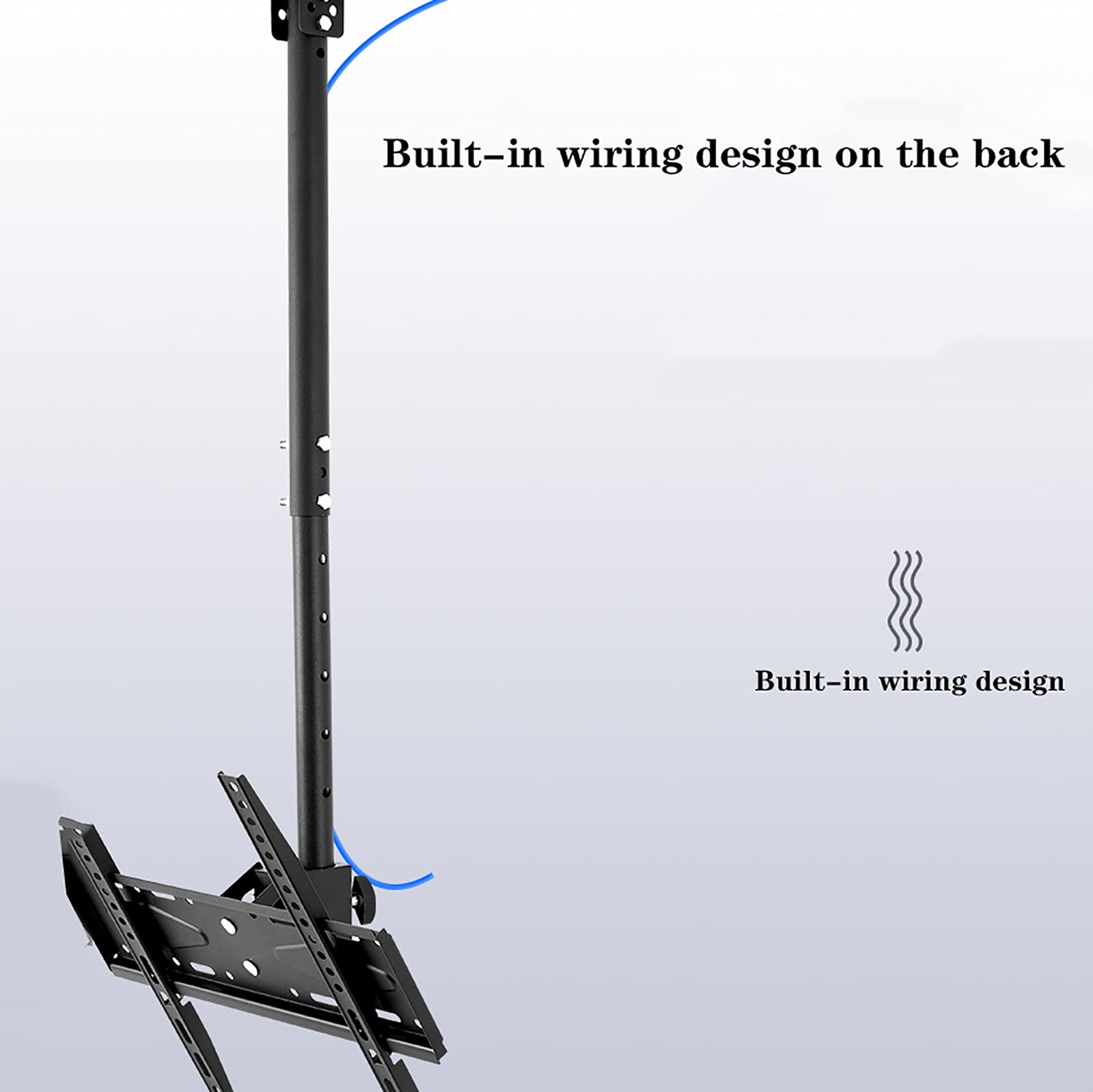 Soporte de montaje para TV de movimiento completo, inclinación ajustable y giratorio para pantallas LED de 26 a 55 pulgadas, compatible con instalación en techo