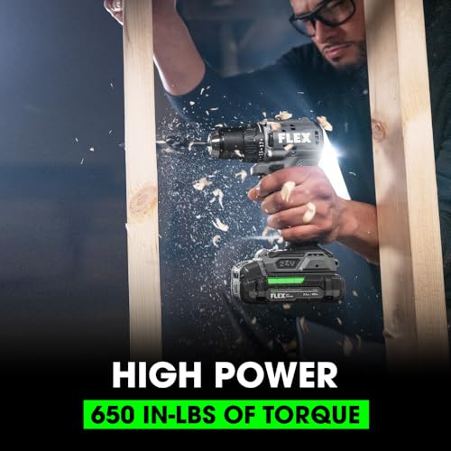 Image of FLEX 24V Brushless Cordless 2-Tool Compact Combo Kit: 1 /2-Inch 2-Speed Drill Driver and 1 /4-Inch Hex Impact Driver with (2) 2.5Ah Lithium Batteries and 160W Fast Charger - FXM205-2A
