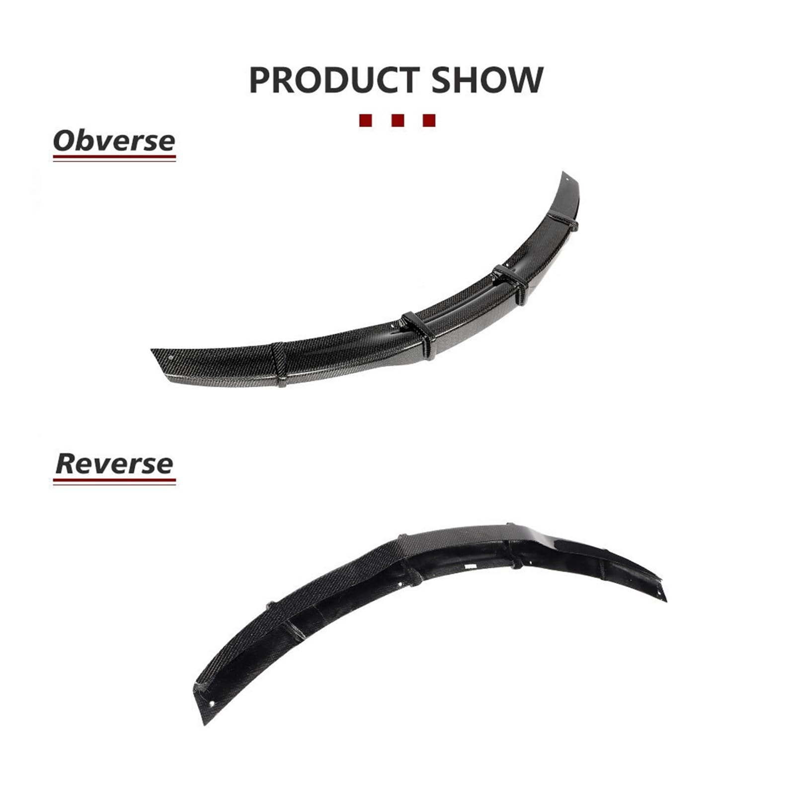 Splitter Pare-Chocs Arrière Diffuseur de Pare-Chocs arrière, aileron pour Avant pour Tesla pour Model 3 2023-2025, Protection lèvre en Fibre Carbone