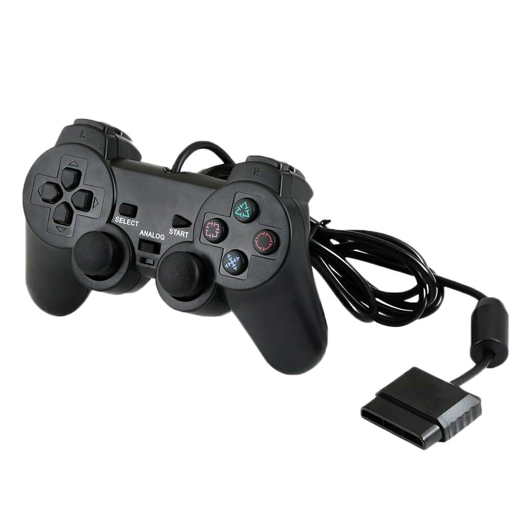 Game Switch Wired Controller for PS2 – Double Shock Vibration Gamepad Joystick with 1.8M Cable – Ergonomic Design Remote Joypad for PlayStation 2 Console-picture-34