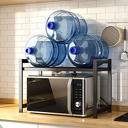 Étagère micro-ondes rétractable avec support à épices épaissi - 4
