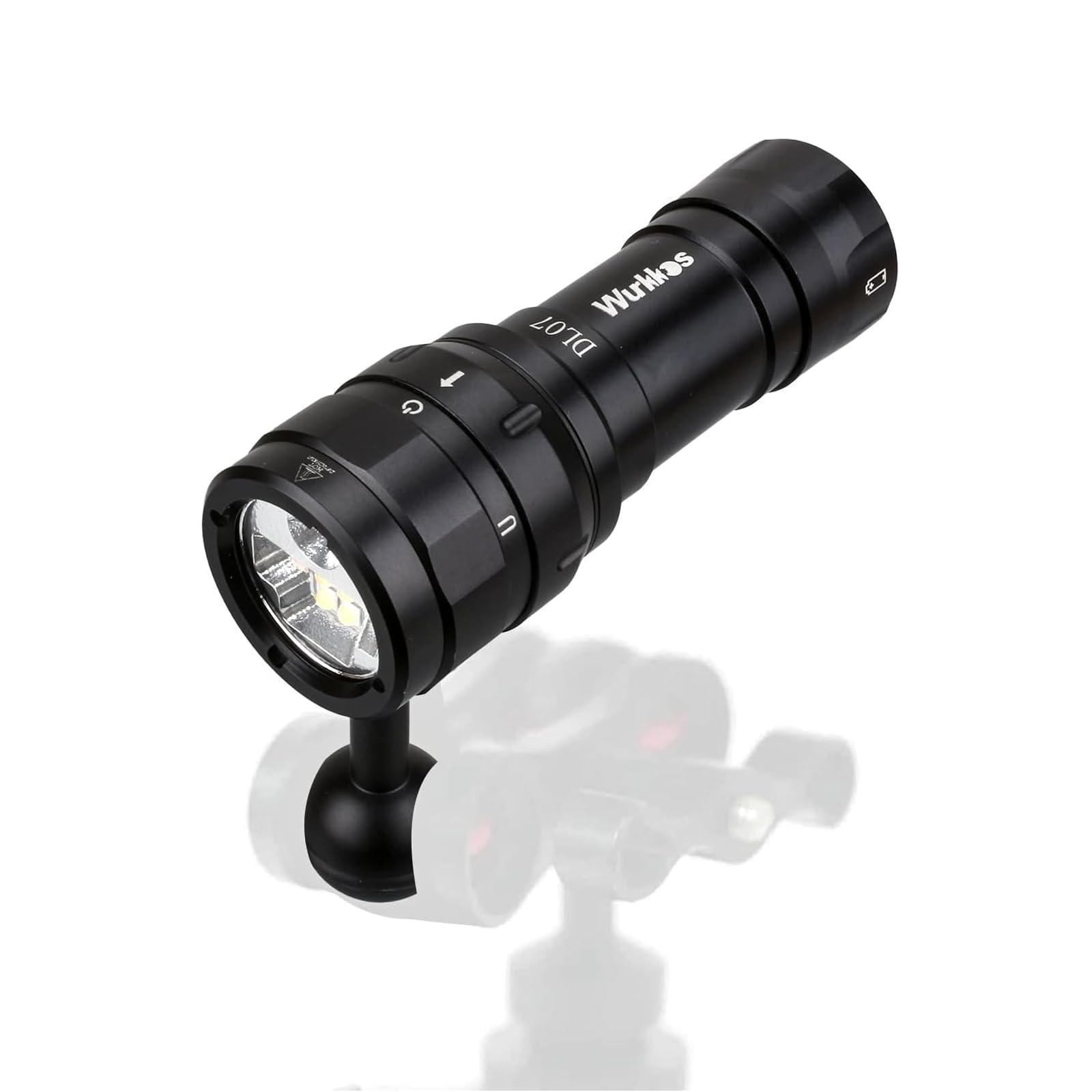 DL07 Diving Flashlight Rechargeable Scuba Dive Light, 3000 Lumens Dive Lights, IPX8 Waterproof, 135 ° Beam Angle Underwater Flashlight High 90 CRI Dive Video Photography Light with Ball Joint