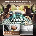 Wood Car Air Freshener Vent Clip, 2-Pack Long Lasting Natural Car Freshener | Plant-Extract Fragrances from MANE France, Hidden Vent Clip & 4 Refill Pads Included