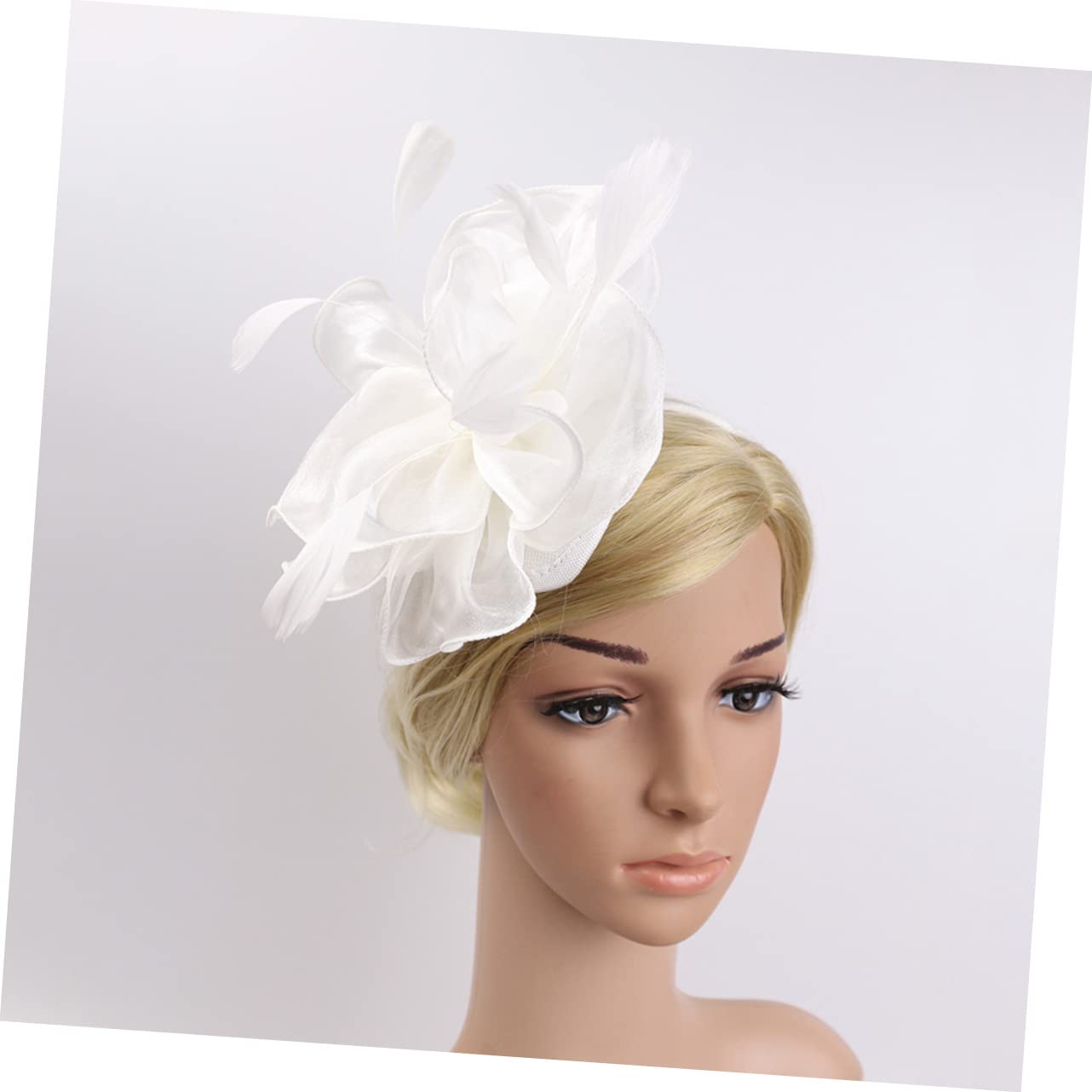 Housoutil 3stücke Handgefertigtes Organza Haarband Mit Federn Für Hochzeiten Und Besondere Anlässe Kopfstück Beige Perfektes Accessoire Für Und Mädchen