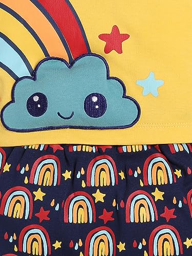 Image of BABY GO Cotton Printed Baby T-Shirt and Shorts Set | Short Sleeve Casual Top and Bottom Clothing Set | Summer Wear Nightwear Outfits for Infants, New Born Baby Boys and Baby Girls