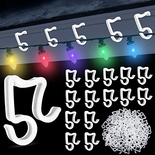 GOLRISEN 100 Stück Dachrinnenhaken Lichterkette Kunststoff Halterung Outdoor Weihnachtslicht Clip Mini Dachrinnenhalter für Weihnachtsbeleuchtung LED Dekorative Lichterketten (Weiß) GOLRISEN 100 Stück Dachrinnenhaken Lichterkette Kunststoff Halterung Outdoor Weihnachtslicht Clip Mini Dachrinnenhalter für Weihnachtsbeleuchtung LED Dekorative Lichterketten (Weiß)