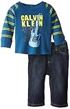 Calvin Klein Baby Boys' Striped Tee and Jean Set
