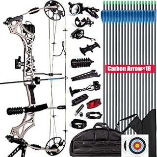 XGeek Compound Bow Kit, Hunting and Target, 320 Fps Speed, with All Accessories,Limb Made in USA,10 Gears Adjustment Range,Draw Weight 30-70 lbs, Draw Length 19-31
