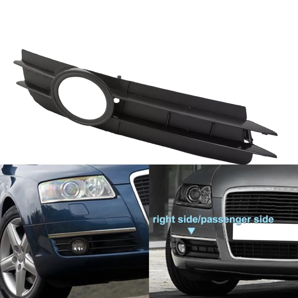 Riloer Couverture de Grille de Pare-chocs de Voiture pour Feu de Brouillard, Couverture de Grille de Pare-chocs de Feu de Brouillard Avant, Noire, Couvertures de Feu de Brouillard Compatibles avec