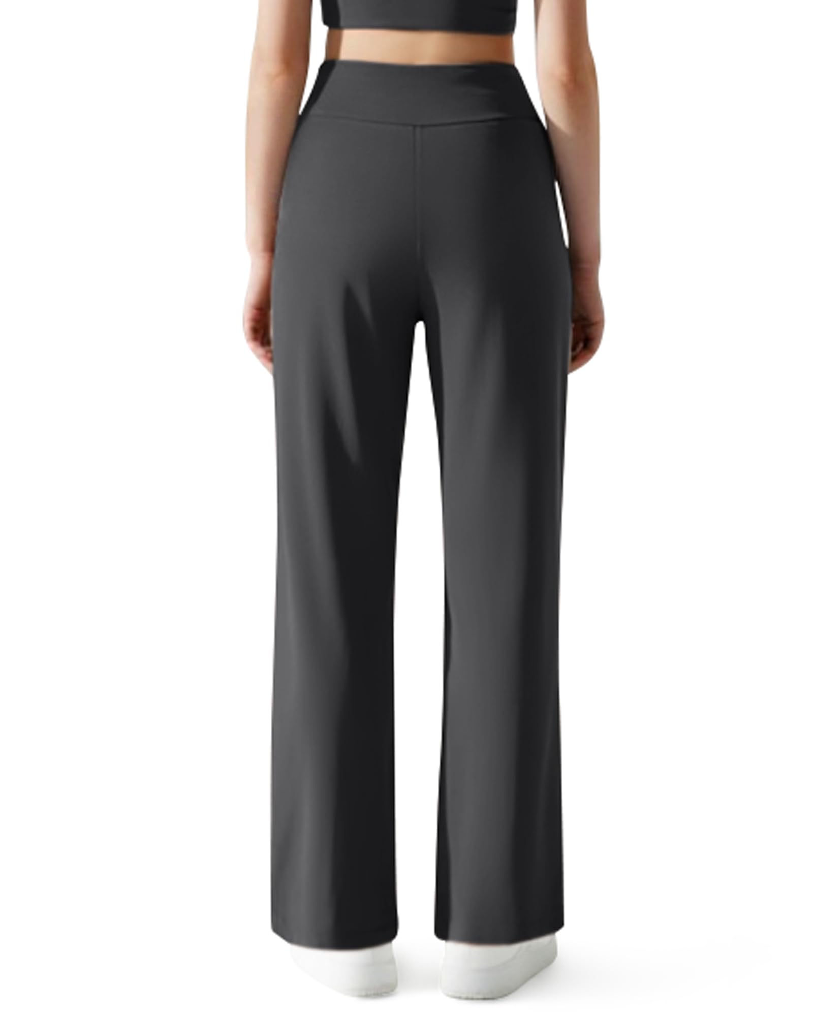 G4Free EverGoing Pantalon de survêtement à jambe large pour fille Taille haute Taille croisée avec 2 poches 6-12 ans