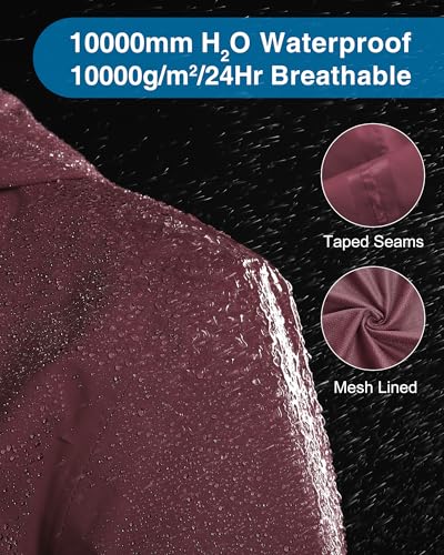 Image of 33,000ft Packable Rain Jacket for Women Waterproof Raincoats with Hood