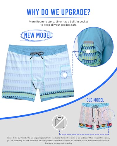 Image of maamgic Mens 5 inch Gym Running Shorts for Men 2 in 1 Quick Dry Workout Athletic Shorts