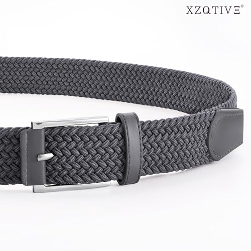 Image of XZQTIVE Braided Stretch Belt Mens Gift Elastic Woven Belt for Golf Casual Pants Shirts Jeans