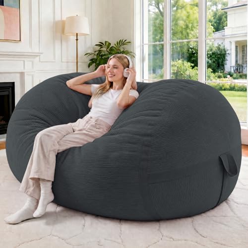 Image of 4FT Bean Bag Chair 4'Big Bean Bag Chairs with Adults, Large Beanbag Chair