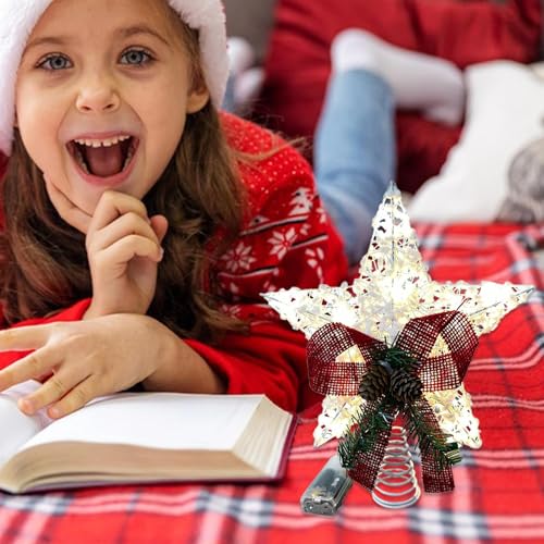 Estrella de Navidad iluminada ideal como adorno de vísperas y fiestas de Año Nuevo 3